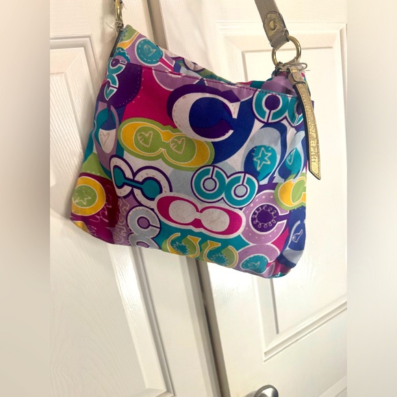 COACH POPPY vintage multicolor bag - Picture 4 of 9